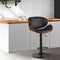 Artiss Joyce Adjustable Swivel Bar Stool PU Leather Kitchen Counter Chair Black
