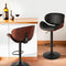 Artiss 4PCS Gas Lift Bar Stools PU Leather Swivel Black