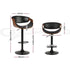 Bar Stools X3 Kitchen Counter Chair Gas Lift Swivel PU Ambrus Black