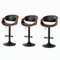 Bar Stools X3 Kitchen Counter Chair Gas Lift Swivel PU Ambrus Black