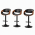 Bar Stools X3 Kitchen Counter Chair Gas Lift Swivel PU Ambrus Black