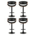 4x Bar Stools Gas Lift Leather w/Armrest