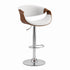 Artiss 1x Bar Stool Counter Chair Ambrus Swivel Adjustable Bentwood PU White