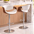 Artiss 2x Bar Stools Counter Chair Ambrus Swivel Adjustable Bentwood PU White