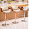 Artiss 3x Bar Stools Counter Chair Ambrus Swivel Adjustable Bentwood PU White