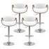 Artiss 4x Bar Stools Counter Chair Ambrus Swivel Adjustable Bentwood PU White