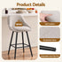 Artiss Bar Stools Set of 2 Linen Upholstered Counter Chairs with Back Padded Seat Beige