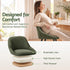 Artiss Bar Stools Set of 2 Linen Upholstered Counter Chairs with Back Padded Seat Green