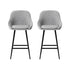 2x Bar Stools Upholstered Stool Counter Seat Kitchen Dining Chairs