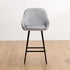 2x Bar Stools Upholstered Stool Counter Seat Kitchen Dining Chairs