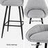 2x Bar Stools Upholstered Stool Counter Seat Kitchen Dining Chairs