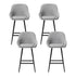 4x Bar Stools Upholstered Stool Counter Seat Kitchen Dining Chairs