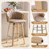 Artiss Wooden Bar Stools Set of 4 Swivel Kitchen Counter Stools Chair 66cm Khaki