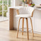 Artiss 66cm Seat Height Wooden Bar Stools Swivel Kitchen Counter Stool Chair