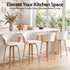 Artiss 66cm Seat Height Wooden Bar Stools Swivel Kitchen Counter Stool Chair