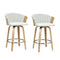 Bar Stools Kitchen Leather Barstools Swivel Counter Chairs x2