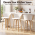 Artiss Wooden Bar Stools Set of 3 Swivel Kitchen Counter Stools Chair 66cm