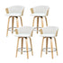 Artiss 4x Swivel Bar Stools PU Leather Bentwood Chairs White Kitchen