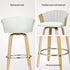Artiss 4x Swivel Bar Stools PU Leather Bentwood Chairs White Kitchen
