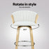 Artiss 4x Swivel Bar Stools PU Leather Bentwood Chairs White Kitchen