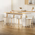Artiss 4x Swivel Bar Stools PU Leather Bentwood Chairs White Kitchen