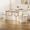 Artiss 4x Bar Stools Swivel Leather Chairs Wooden