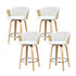 Artiss 4x Bar Stools Swivel Leather Chairs Wooden