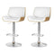 Artiss 2x Bar Stools Adjustable Leather Chairs