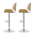 Artiss 2x Bar Stools Adjustable Leather Chairs