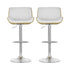 2x Bar Stools Adjustable Leather Chairs