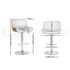 Artiss 3x Bar Stools Counter Chairs Adjustable Swivel PU Leather Galina White
