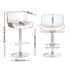 4x Bar Stools Adjustable Leather Chairs