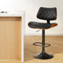 Artiss Bar Stools Kitchen Dining Chairs Gas Lift Stool Wooden Leather Black