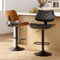 Artiss 2x Bar Stools Kitchen Dining Chairs Gas Lift Stool Wooden Leather Black