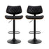 Artiss 2x Bar Stools Kitchen Dining Chairs Gas Lift Stool Wooden Leather Black