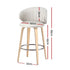 4x  Bar Stools Dining Chairs Contoured Leather Wood Stool