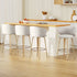 4x  Bar Stools Dining Chairs Contoured Leather Wood Stool