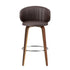 2x Artiss Bar Stools Dining Chairs Contoured Leather Wood Stool