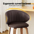4x Artiss Bar Stools Dining Chairs Contoured Leather Wood Stool