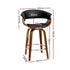 Artiss Cassius Set of 3 Bentwood Bar Stools with Armrests PU Leather Seat 65cm