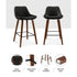 Artiss 2x Bar Stools PU Seat Wooden