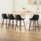 Artiss 4x Bentwood Bar Stools PU Leather Kitchen Counter Chairs Black
