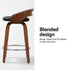 2x Bar Stools Swivel Dining Chairs Low Back Counter Seat PU Cushion