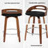 4x Bar Stools Swivel Dining Chairs Low Back Counter Seat PU Cushion