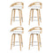4x Bar Stools Swivel Dining Chairs Low Back Counter Seat PU Cushion