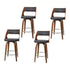 Artiss 4x Bar Stools Swivel Leather Chair 65cm