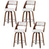 Artiss Wooden Bar Stools Set of 4 Swivel Kitchen Counter Stools Chair 65cm