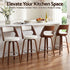 Artiss Wooden Bar Stools Set of 4 Swivel Kitchen Counter Stools Chair 65cm