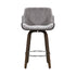 2x Bar Stools Swivel Velvet Padded Wooden