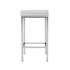 Artiss 2x Bar Stools Leather Padded Metal White